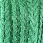 J.O.A. Just One Answer Women's Green Cable Knit Turtleneck Sweater Size L Size L Photo 5