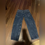 ZARA  Barrel Jeans dark wash $98 denim winter casual classic Photo 5