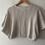 Reserved Cream Knit Crop Top With Metallic Effect Photo 5
