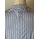 By Anthropologie Dress Women Small Blue White Striped Pleated Midi Preppy Boho Photo 9