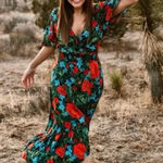 Abel the label  fantasy floral maxi dress size medium Photo 0