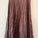 ZARA  Chocolate A-Line Pleated Skirt Photo 0