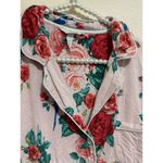 Soma Size Large Pink Floral Pajama Top Long Sleeve Cooling Rayon Button Front Photo 4