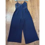 C/MEO COLLECTIVE  spaghetti strap silk detail jumpsuit size large navy Photo 11