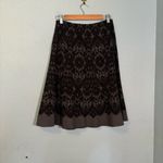Tahari  Women's Grey Lace Print A Line Knee Length‎ Skirt Size 2 Business Office Photo 7