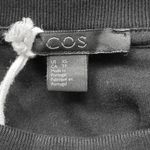 COS Black 100% Cotton Short Sleeve Plain Mock Neck Mini T Shirt Dress Size XS Photo 6