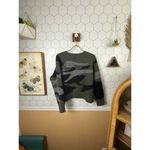 AQUA Green Camo-Print Knit Sweater (Bloomingdale's Exclusive) - Size - Medium Photo 3