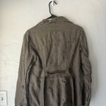 CAbi ‎ Jacket Womens Medium Brown Belted Utility Safari Linen Button Up Pockets Photo 8