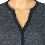 Adrienne Vittadini Grey front and Black back split V-neck hi low dress Small EUC Photo 2