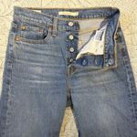 Levi's LEVI’S Premium Wedgie Button Fly Straight Cropped Ankle Jeans ~Medium Wash Sz 25 Photo 4