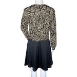Anthropologie  Dolan Dress Womens Medium Tan Black Animal‎ Print Party Office Photo 3