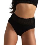 Free People Beach Riot x  Wyatt Crochet Bottom in Black. Size Medium. NWT Photo 0