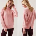 Athleta Apollo Mock Crewneck Sweatshirt Conch Pink Heather Size Small Photo 1
