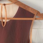 Dress the Population Sleeveless Fluted Midi Dress with Lace back in Burgundy M Photo 9