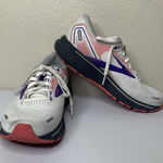 Brooks  Ghost 14 1203561B192 White Running Shoes Sneakers Sz 8.5 B Coral Purple Photo 0