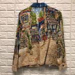 draper's & damon's  petite Blue‎ Long Sleeve Button-up Shirt Jacket Sz LP Photo 3