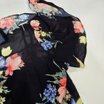 LPA  Button Up Midi Dress in Midnight Roses Photo 13