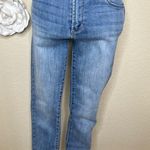 Articles of Society NTM: Raw Edge Hem Factory Faded Med Blue Skinny Jeans Sz 28 Photo 0