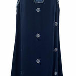 Anthropologie 2/$30 Skies Are Blue Embroidered Sleeveless VNeck Tunic Dress Photo 0