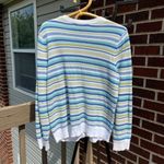 Pendleton  Striped Button Down Sweater Women's Large Petite Photo 2