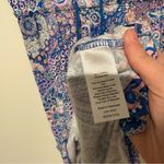 Talbots T by  paisley Dress Jersey Tie Waist Blue Dreamy Paisley medium petite Photo 3