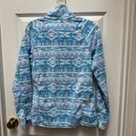 Columbia  Glacial IV Womens S Print Half Zip Fleece Pullover Serenity 80s Stripe Photo 3