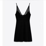 ZARA Black Lace Slip Dress Photo 3