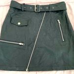 LF Seek The Label black vegan leather Moto biker asymmetrical zip mini skirt S Photo 0