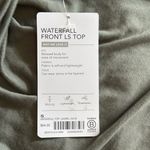 Athleta Waterfall Top Olive Lightweight Long Sleeve Twist Open Back NWT Size S Photo 9