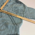 Soft Surroundings  Cardigan 2X Plus Size Blue Linen Blend Embroidered Kimono Photo 6