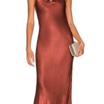 Revolve Shona Joy Thalia Cowl Back Bia Midi Satin Dress Photo 0