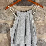 Madewell Gray Dream Drift Overlay Dress Size 12 Linen Blend Pockets Neutral Photo 7