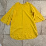 Soft Surroundings  Yellow V-Neck Bell Sleeve Top tunic dress size 1x Photo 1