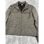 J.Crew Blazer Womens 12 Brown Wool Four Pocket Button Front Lined Office Career Photo 2