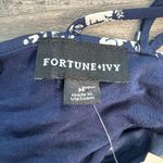 Fortune + Ivy  NWT Blue Floral V-Neck Top P12 Photo 3