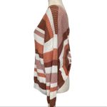 Cage Multicolor Colorblock Twist Back Lightweight Sweater Size Large Pastel Pink Photo 5