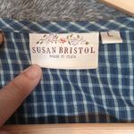 Susan Bristol  Blue Patchwork Flowers Vintage Cottagecore Festival Vest Womens L Photo 1