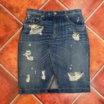 American Rag rag & bone Shredded Denim Skirt Photo 2