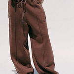 Free People NWT FP Movement Sprint To The Finish Straight Leg Pants in Brown Photo 0