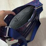 Baggallini  Crossbody Bag Purse Navy Blue Red Pattern Zip Pockets Photo 4