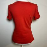 Anthropologie Rosamund Tie-Front Tee Knot Tshirt Red Size XS Short Sleeve Basic Photo 1