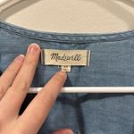 Madewell  Denim Shirred-Sleeve Wrap Dress in Elsworth Wash Size XS EUC Photo 4