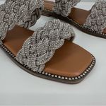 Madden Girl Piaa Braided Embellished Slide Flat Sandals size 6 Rhinestone NEW Photo 3