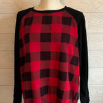 Torrid red/black buffalo plaid sweatshirt women's size 2(2X) Photo 0