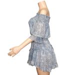 MISA Los Angeles NEW  Kailey Off-Shoulder Dress, Washed Tile, Small Photo 9
