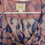 Maeve By Anthropologie Painted Print 100% Silk Sheer Blouse Size 0 - Send Offer! Photo 2