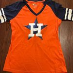 Womens Houston Astros baseball short sleeve shirt Orange Photo 0