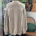 Madewell Oatmeal Confetti Fisherman Cable Knit Open Front Cardigan Sweater Photo 2
