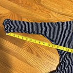 Free People  Women’s Medium Striped Blue White Linen Button Oversized Top Shirt Photo 3