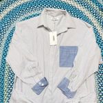 frame denim Frame Stripe Wrap Dress Long Sleeve T Shirt Dress Front Buttons sz Small NWT Photo 6